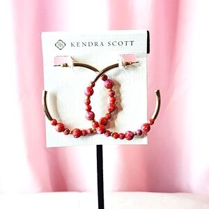 Kendra Scott Jovie Gold Beaded Hoop Earrings